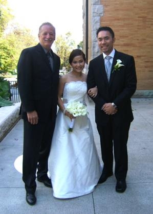 A beautiful couple with Rev. Kent